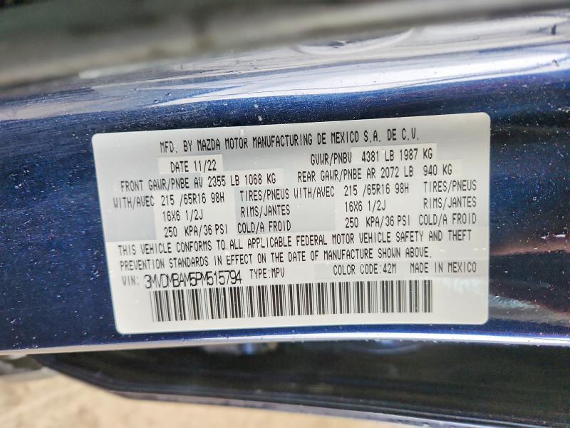 Продажа на аукционе авто 2023 Mazda Cx-30, vin: 3MVDMBAM5PM515794, номер лота: 54354456