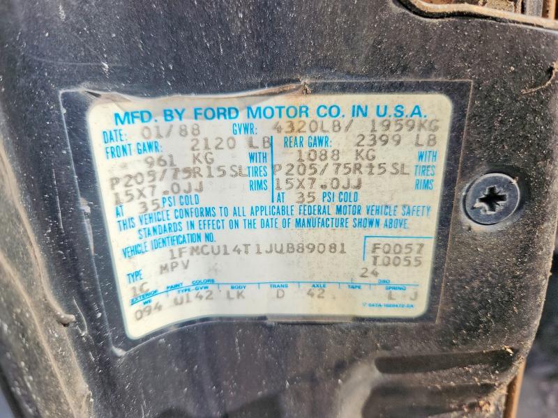 Продажа на аукционе авто 1988 Ford Bronco Ii, vin: 1FMCU14T1JUB89081, номер лота: 54440946