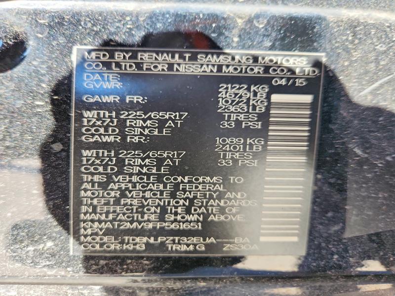 Продажа на аукционе авто 2015 Nissan Rogue, vin: KNMAT2MV9FP561651, номер лота: 52038976