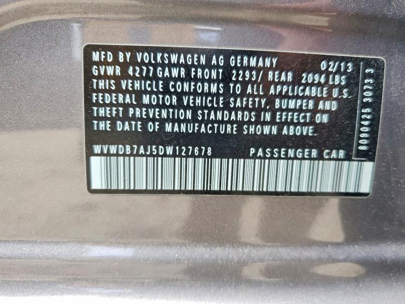 Продажа на аукционе авто 2013 Volkswagen Golf, vin: WVWDB7AJ5DW127678, номер лота: 55224206