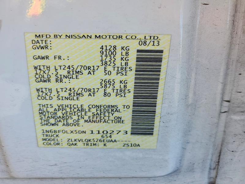 Продажа на аукционе авто 2013 Nissan Nv, vin: 1N6BF0LX5DN110273, номер лота: 53049796