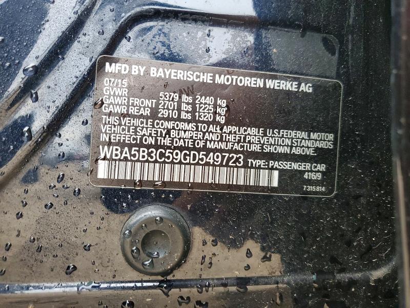 Aukcja sprzedaży 2016 Bmw 535, vin: WBA5B3C59GD549723, numer aukcji: 52498136