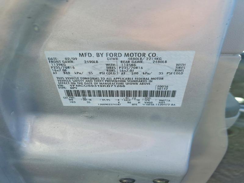 Aukcja sprzedaży 2009 Ford Escape, vin: 1FMCU59319KB71266, numer aukcji: 55193846