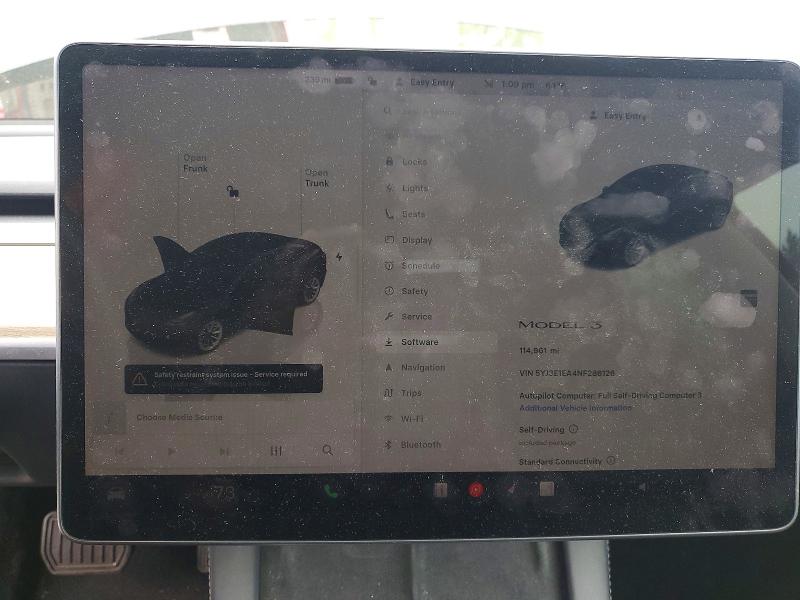 2022 Tesla Model 3 მანქანა იყიდება აუქციონზე, vin: 5YJ3E1EA4NF286126, აუქციონის ნომერი: 52576536