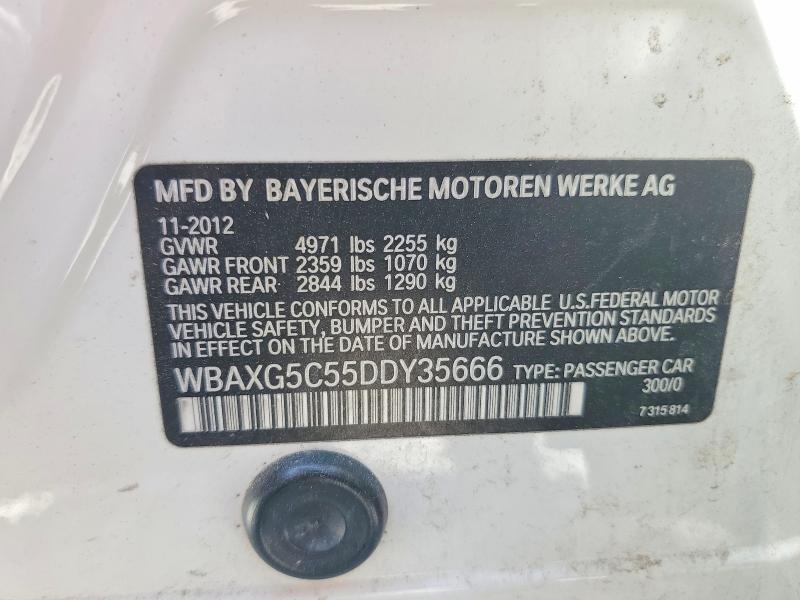 2013 Bmw 528 მანქანა იყიდება აუქციონზე, vin: WBAXG5C55DDY35666, აუქციონის ნომერი: 53769486
