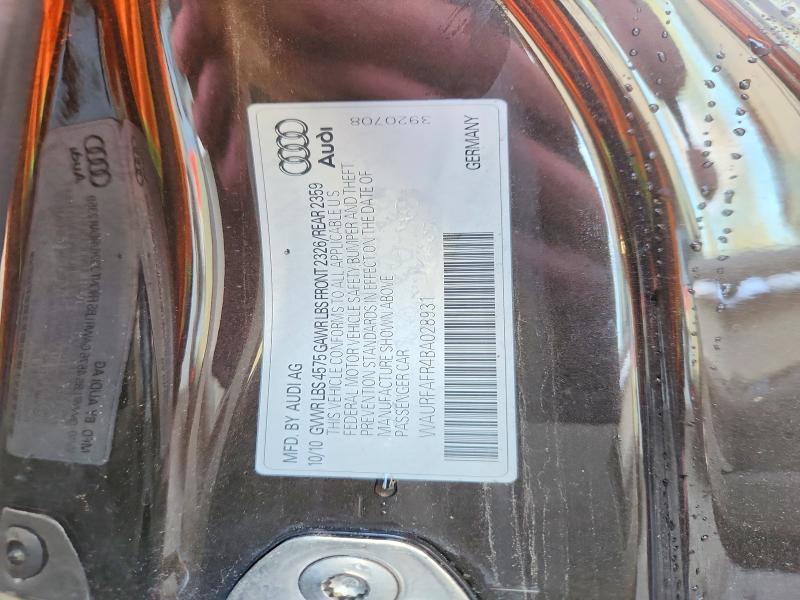 53014156 :رقم المزاد ، WAURFAFR4BA028931 vin ، 2011 Audi A5 مزاد بيع