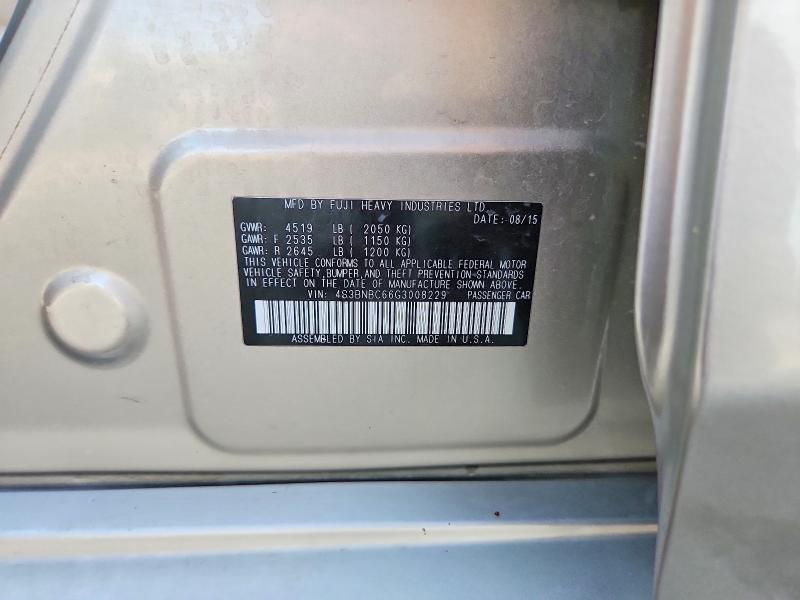 53422946 :رقم المزاد ، 4S3BNBC66G3008229 vin ، 2016 Subaru Legacy مزاد بيع