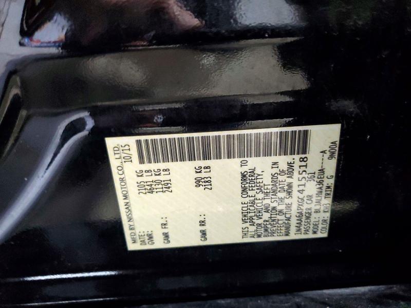 Продажа на аукционе авто 2016 Nissan Maxima, vin: 1N4AA6APXGC415518, номер лота: 55208596