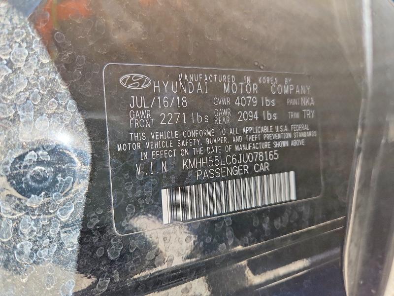 2018 Hyundai Elantra Gt მანქანა იყიდება აუქციონზე, vin: KMHH55LC6JU078165, აუქციონის ნომერი: 54354306