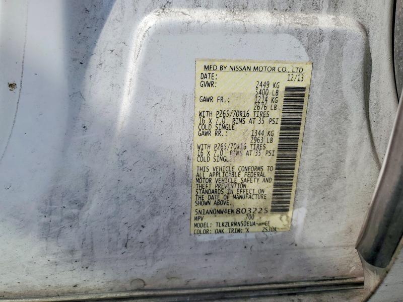 Продаж на аукціоні авто 2014 Nissan Xterra, vin: 5N1AN0NW4EN803225, номер лоту: 53525436