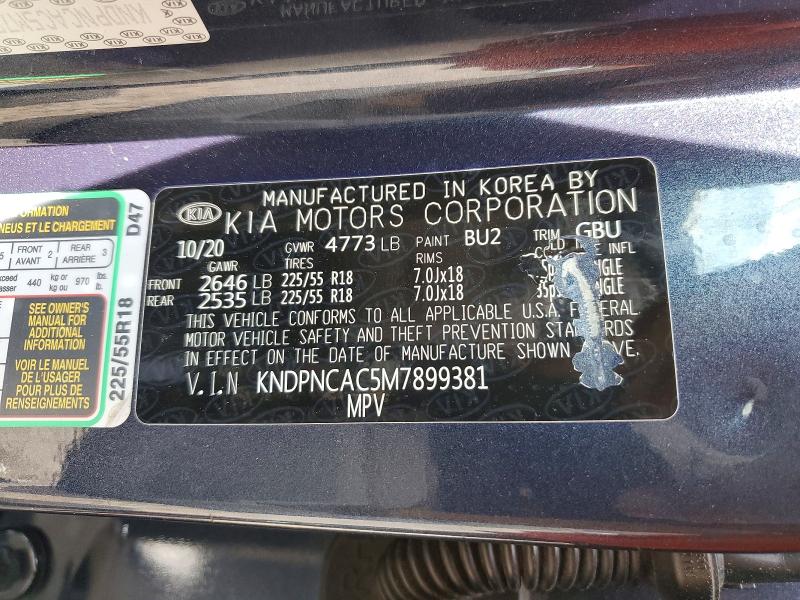 Продажа на аукционе авто 2021 Kia Sportage, vin: KNDPNCAC5M7899381, номер лота: 54850376