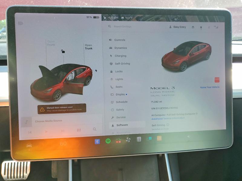 52236746 :رقم المزاد ، 5YJ3E1EB6LF601112 vin ، 2020 Tesla Model 3 مزاد بيع