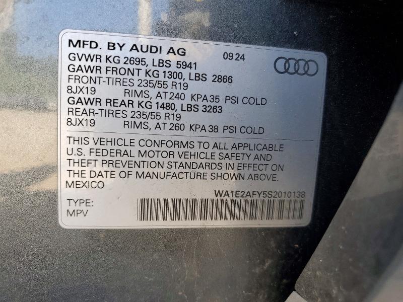 Aukcja sprzedaży 2025 Audi Q5 E, vin: WA1E2AFY5S2010138, numer aukcji: 53957236