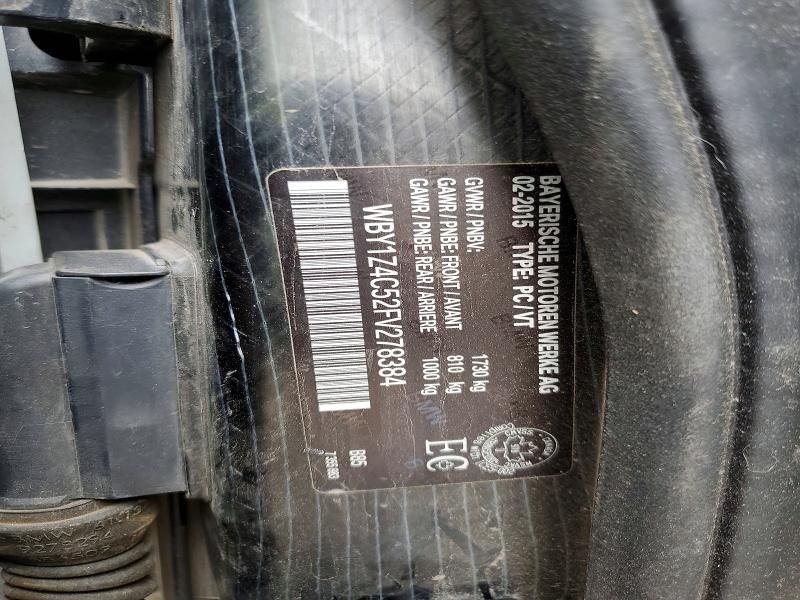 Продажа на аукционе авто 2015 Bmw I3, vin: WBY1Z4C52FV278384, номер лота: 54511756