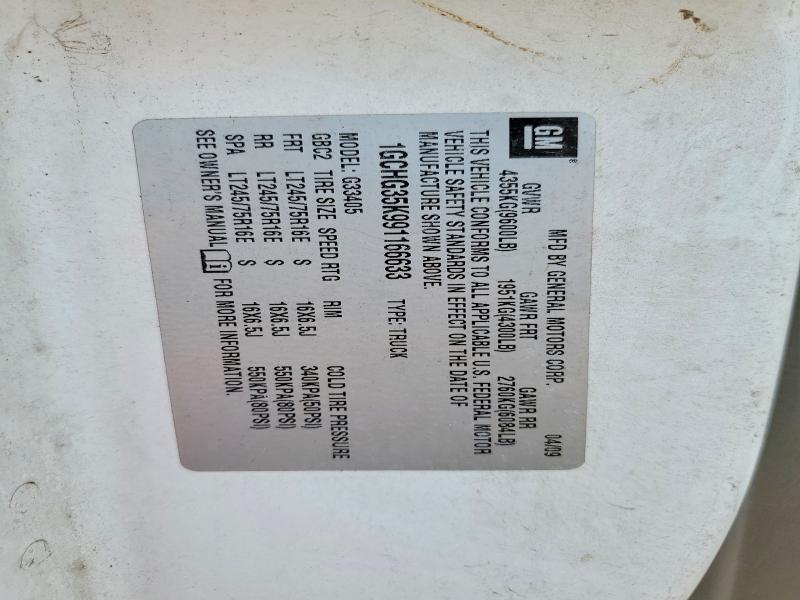 Продаж на аукціоні авто 2009 Chevrolet Express, vin: 1GCHG35K991166633, номер лоту: 54635656
