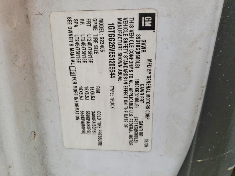Aukcja sprzedaży 2004 Gmc Savana, vin: 1GTGG25V651205544, numer aukcji: 53408356