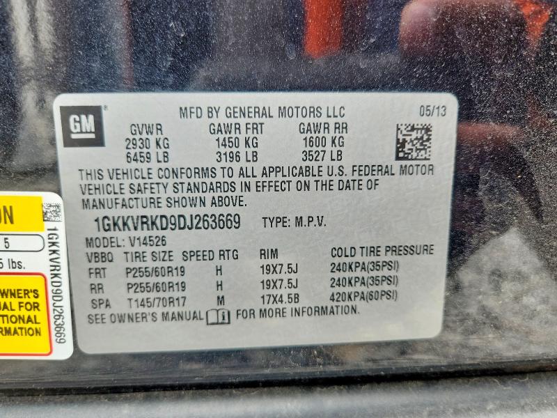 Продаж на аукціоні авто 2013 Gmc Acadia, vin: 1GKKVRKD9DJ263669, номер лоту: 52968756