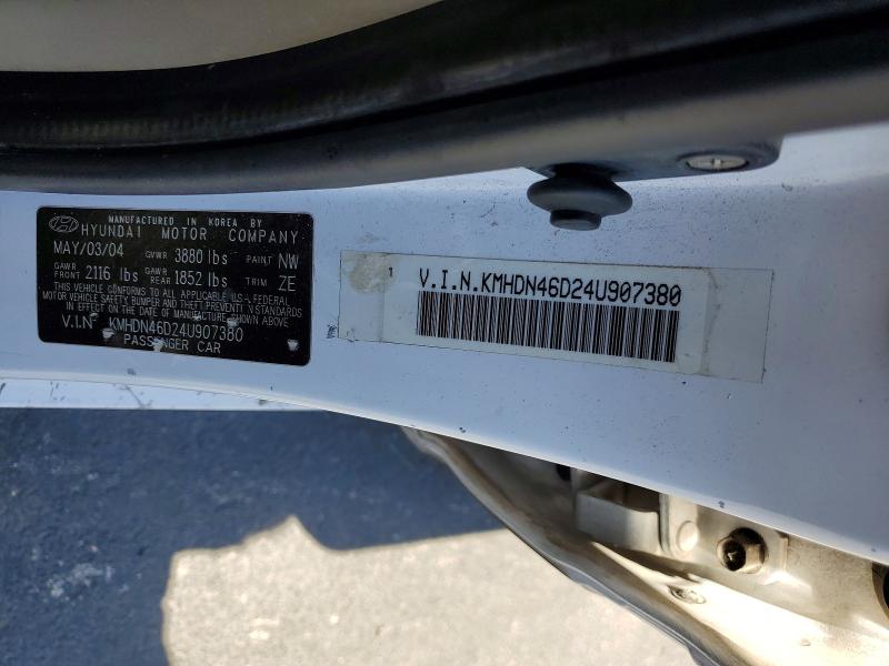 54925116 :رقم المزاد ، KMHDN46D24U907380 vin ، 2004 Hyundai Elantra مزاد بيع