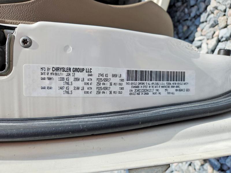 Продажа на аукционе авто 2012 Chrysler Town & Country, vin: 2C4RC1CG9CR412117, номер лота: 54649826