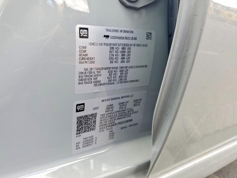 55453796 :رقم المزاد ، 1GCPABEK7RZ218088 vin ، 2024 Chevrolet Silverado مزاد بيع