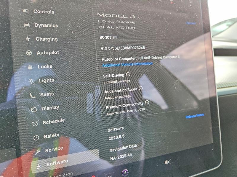 2021 Tesla Model 3 მანქანა იყიდება აუქციონზე, vin: 5YJ3E1EB0MF073245, აუქციონის ნომერი: 52714546
