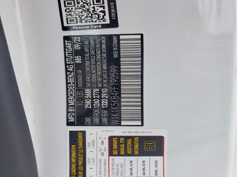 Aukcja sprzedaży 2023 Mercedes-benz E-class E450 4matic, vin: W1K1K5KB4PF190599, numer aukcji: 52995196