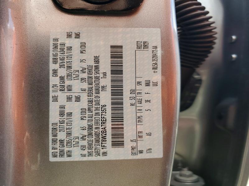 Продажа на аукционе авто 2024 Ford F250, vin: 1FT8W2BA7REF73576, номер лота: 52219636