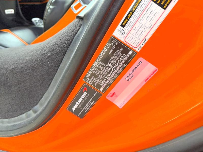 54722586 :رقم المزاد ، SBM13DAA0GW000430 vin ، 2016 Mclaren Automotive 570s مزاد بيع