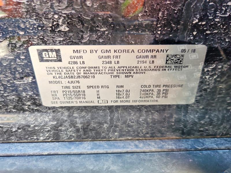 Продаж на аукціоні авто 2018 Buick Encore, vin: KL4CJASB2JB706210, номер лоту: 51844846