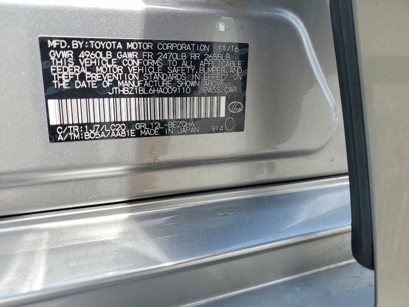 Продажа на аукционе авто 2017 Lexus Gs 350, vin: JTHBZ1BL6HA009110, номер лота: 54787786