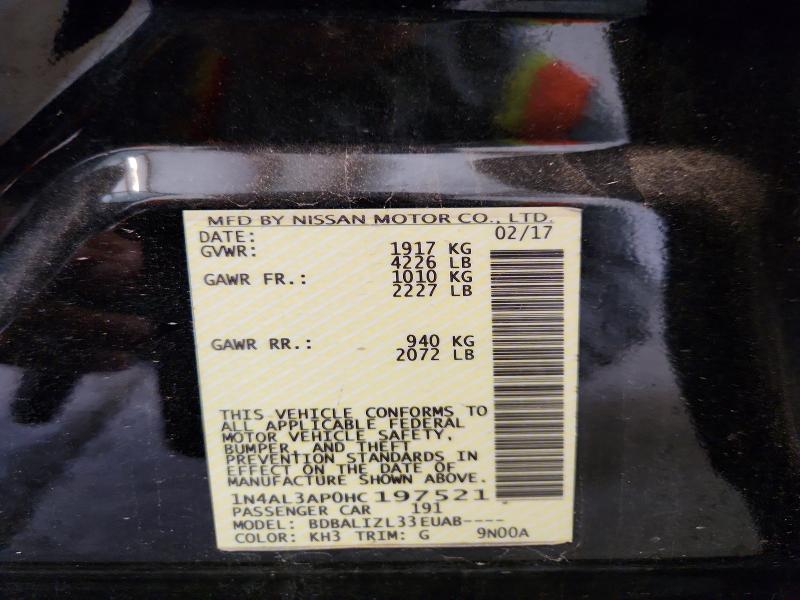 Aukcja sprzedaży 2017 Nissan Altima, vin: 1N4AL3AP0HC197521, numer aukcji: 52531526