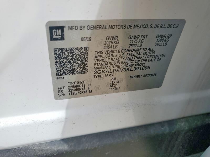 Продаж на аукціоні авто 2019 Gmc Terrain, vin: 3GKALPEV0KL391895, номер лоту: 53019746