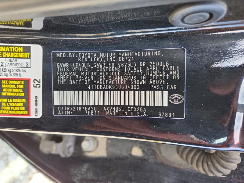 Продажа на аукционе авто 2025 Toyota Camry, vin: 4T1DBADK9SU504003, номер лота: 52769546