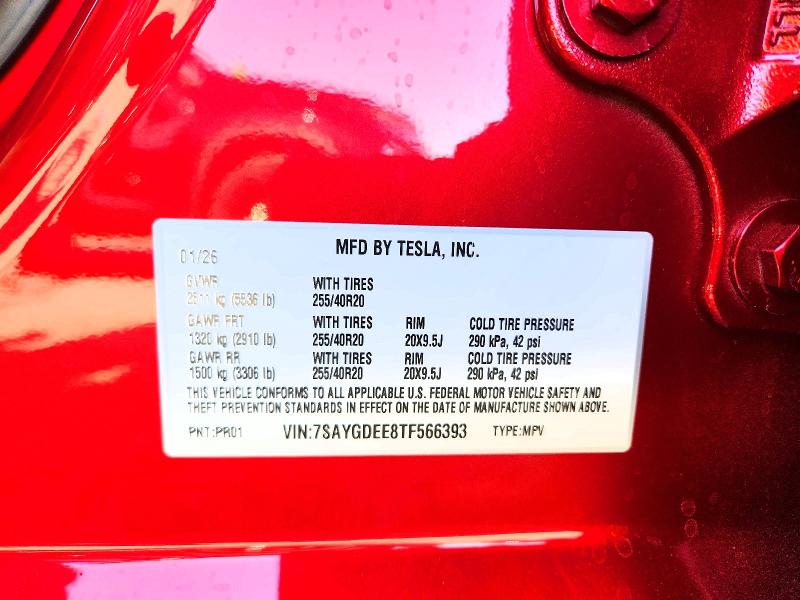 2026 Tesla Model Y მანქანა იყიდება აუქციონზე, vin: 7SAYGDEE8TF566393, აუქციონის ნომერი: 54322456