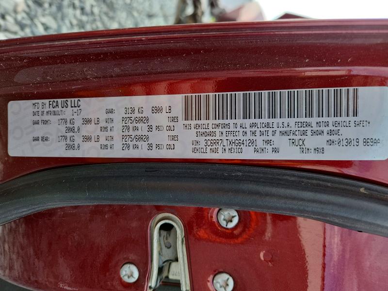 Продажа на аукционе авто 2017 Ram 1500, vin: 3C6RR7LTXHG641201, номер лота: 54052846