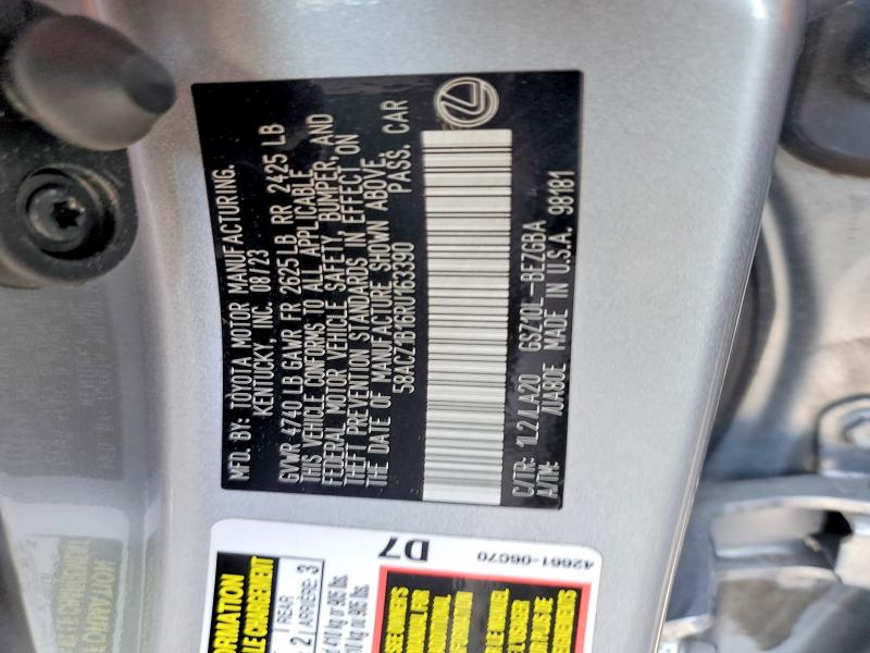 Aukcja sprzedaży 2024 Lexus Es 350, vin: 58ACZ1B16RU163390, numer aukcji: 52968136