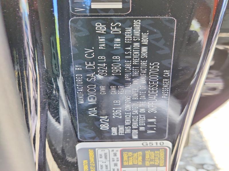 Aukcja sprzedaży 2025 Kia K4, vin: 3KPFU4DE6SE007055, numer aukcji: 52653616