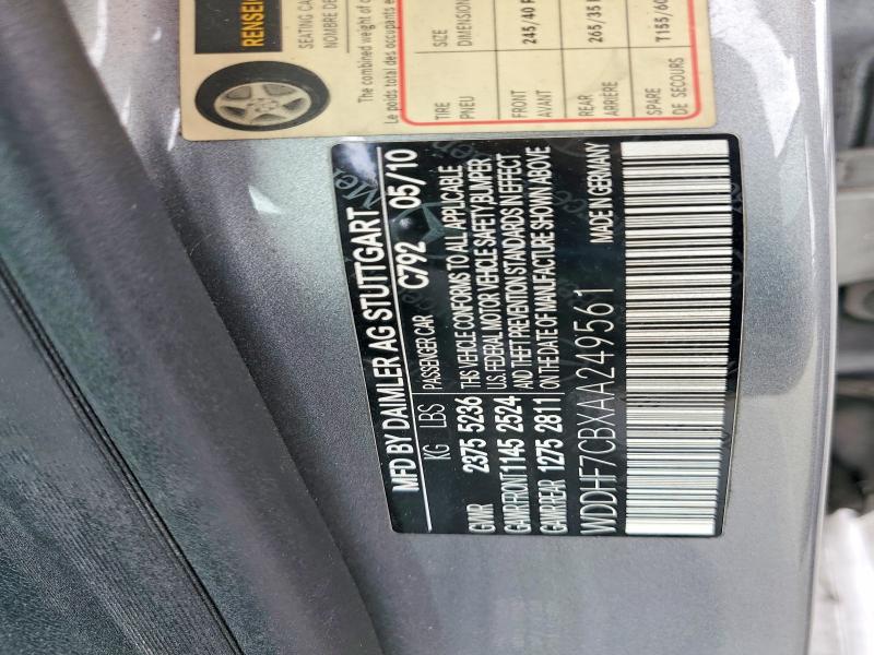 Продажа на аукционе авто 2010 Mercedes-benz E, vin: WDDHF7CBXAA249561, номер лота: 54684406