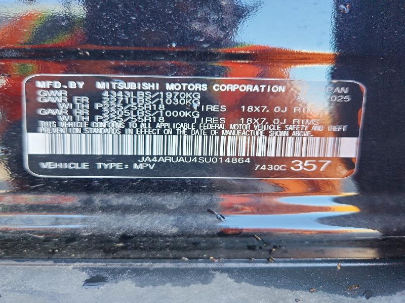 54479466 :رقم المزاد ، JA4ARUAU4SU014864 vin ، 2025 Mitsubishi Outlander Sport مزاد بيع