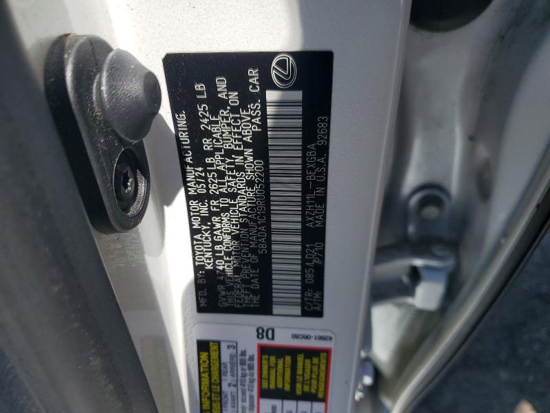 Aukcja sprzedaży 2024 Lexus Es 300h, vin: 58ADA1C19RU052200, numer aukcji: 53847866