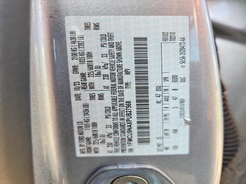 Aukcja sprzedaży 2023 Ford Escape, vin: 1FMCU9NAXPUB27568, numer aukcji: 54262366