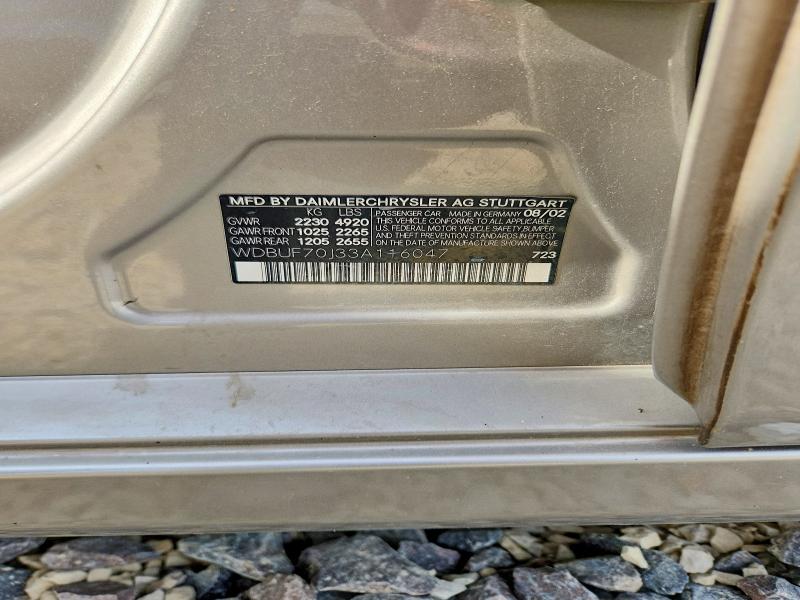 Продажа на аукционе авто 2003 Mercedes-benz E, vin: WDBUF70J33A116047, номер лота: 53294336