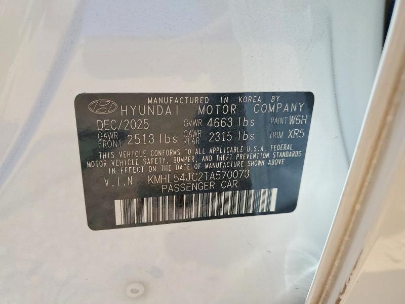 2026 Hyundai Sonata მანქანა იყიდება აუქციონზე, vin: KMHL54JC2TA570073, აუქციონის ნომერი: 53828326