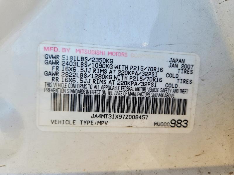 Aukcja sprzedaży 2007 Mitsubishi Outlander, vin: JA4MT31X97Z008457, numer aukcji: 55642596