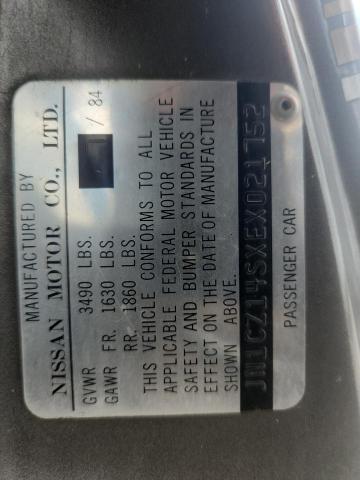 Продажа на аукционе авто 1984 Datsun 300zx, vin: JN1CZ14SXEX021752, номер лота: 54536236