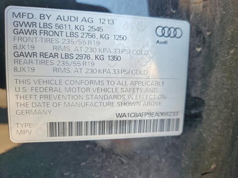 Продажа на аукционе авто 2014 Audi Q5, vin: WA1C8AFP9EA069233, номер лота: 54344046