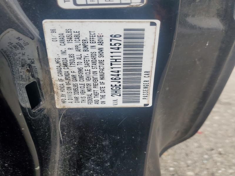 Продаж на аукціоні авто 1996 Honda Civic, vin: 2HGEJ6441TH114576, номер лоту: 55740276