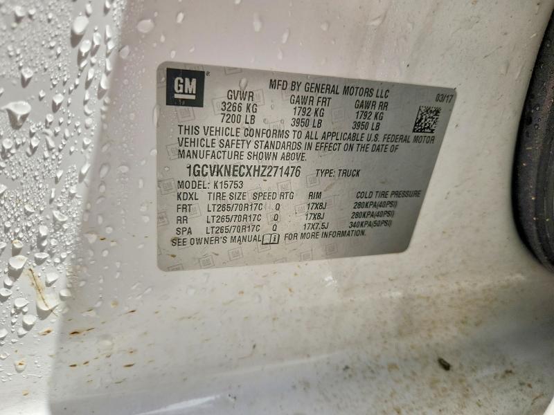 2017 Chevrolet Silverado მანქანა იყიდება აუქციონზე, vin: 1GCVKNECXHZ271476, აუქციონის ნომერი: 54209746