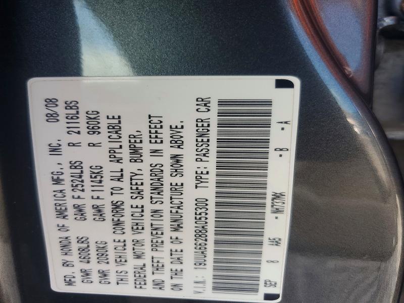 Aukcja sprzedaży 2008 Acura Tl, vin: 19UUA66288A055300, numer aukcji: 54253646