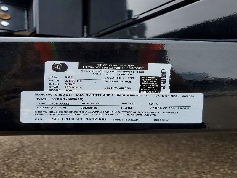 Продаж на аукціоні авто 2026 Quality Steel Unknown, vin: 5LEB1DF23T1267366, номер лоту: 53799036